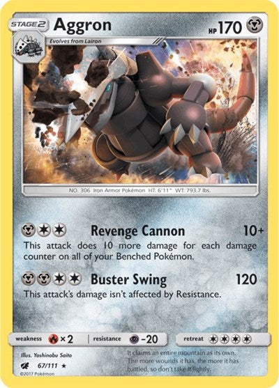 Aggron (SM - Crimson Invasion) Light Play Holofoil