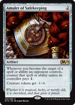 Amulet of Safekeeping (Magic 2019 Core Set) Near Mint - Nick Nack's Full Frontal Attack