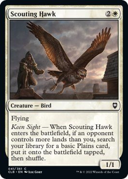 Scouting Hawk (Commander Legends: Battle for Baldur's Gate) Near Mint - Nick Nack's Full Frontal Attack