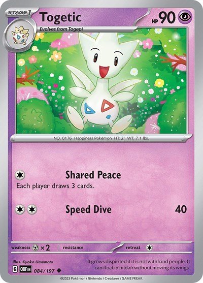 Togetic (Scarlet and Violet: Obsidian Flames) Near Mint - Nick Nack's Full Frontal Attack