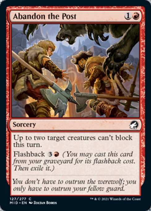 Abandon the Post (Innistrad: Midnight Hunt) Near Mint - Nick Nack's Full Frontal Attack