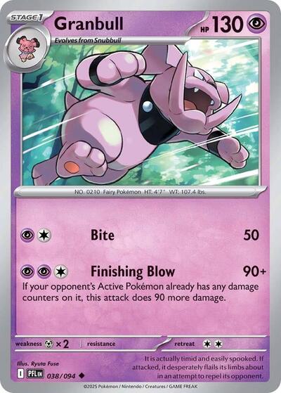 Granbull (ME02: Phantasmal Flames) Near Mint Reverse Holofoil - Nick Nack's Full Frontal Attack
