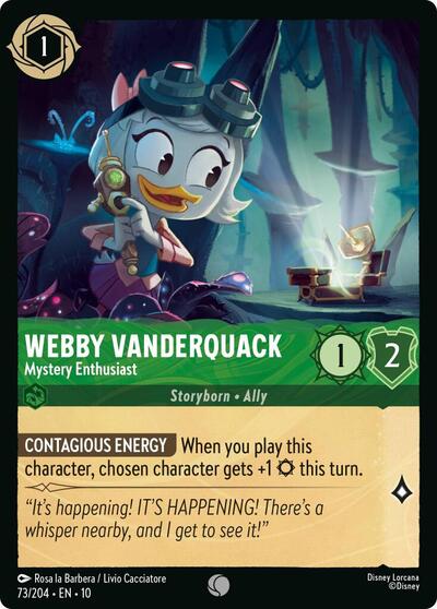 Webby Vanderquack - Mystery Enthusiast (Whispers in the Well) Near Mint - Nick Nack's Full Frontal Attack