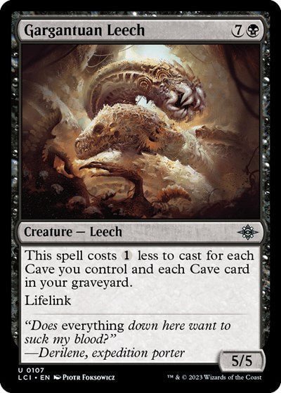 Gargantuan Leech (The Lost Caverns of Ixalan) Near Mint - Nick Nack's Full Frontal Attack
