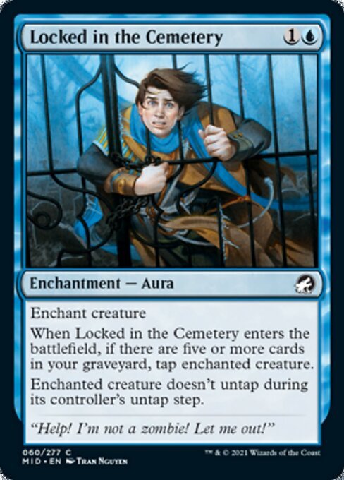 Locked in the Cemetery (Innistrad: Midnight Hunt) Near Mint - Nick Nack's Full Frontal Attack