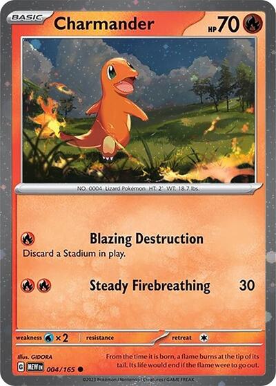 Charmander - 004/165 (Cosmos Holo) (SV: Scarlet & Violet Promo Cards) Near Mint Holofoil - Nick Nack's Full Frontal Attack