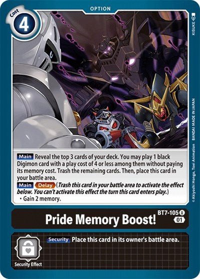 Pride Memory Boost! (The Next Adventure) Near Mint - Nick Nack's Full Frontal Attack