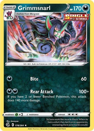Grimmsnarl (SWSH08: Fusion Strike) Near Mint Holofoil - Nick Nack's Full Frontal Attack