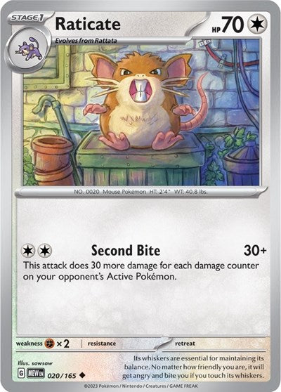 Raticate (Scarlet and Violet: 151) Near Mint