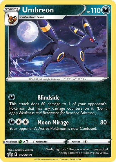 Umbreon - SWSH129 (SWSH: Sword & Shield Promo Cards) Near Mint Holofoil
