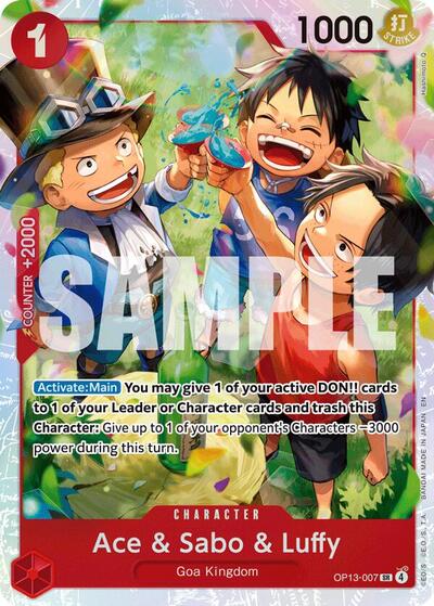 Ace and Sabo and Luffy (Carrying On His Will) Near Mint Foil - Nick Nack's Full Frontal Attack