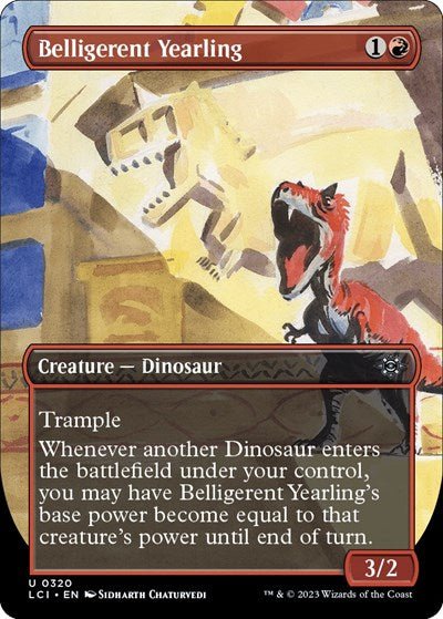 Belligerent Yearling (Borderless) (The Lost Caverns of Ixalan) Near Mint - Nick Nack's Full Frontal Attack