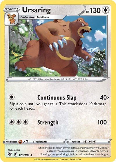 Ursaring (SWSH10: Astral Radiance) Near Mint - Nick Nack's Full Frontal Attack