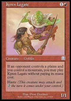 Kyren Legate (Mercadian Masques) Light Play Foil - Nick Nack's Full Frontal Attack