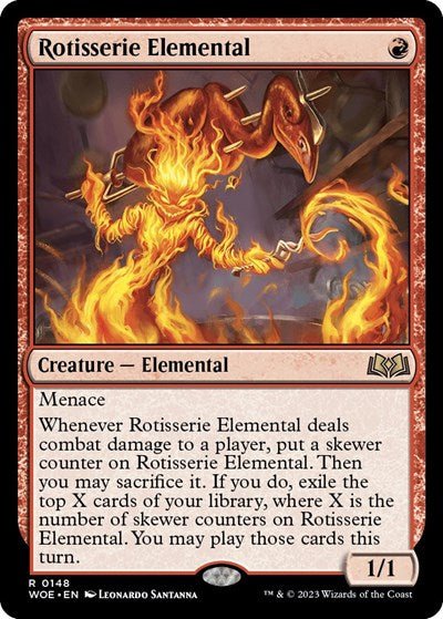 Rotisserie Elemental (Wilds of Eldraine) Near Mint - Nick Nack's Full Frontal Attack