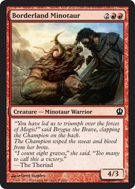 Borderland Minotaur (Theros) Near Mint - Nick Nack's Full Frontal Attack