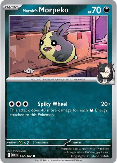 Marnie's Morpeko (SV10: Destined Rivals) Near Mint - Nick Nack's Full Frontal Attack