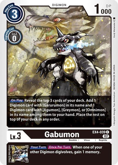 Gabumon (Alternative Being Booster) Near Mint - Nick Nack's Full Frontal Attack