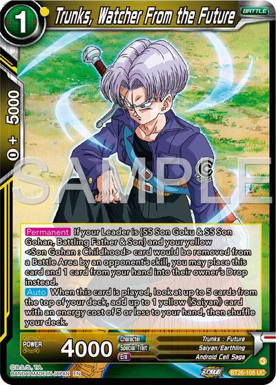 Trunks, Watcher From the Future (Ultimate Advent) Near Mint