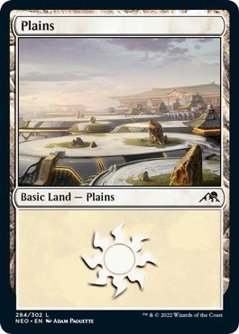 Plains (284) (Kamigawa: Neon Dynasty) Near Mint - Nick Nack's Full Frontal Attack