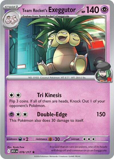 Team Rocket's exeggutor (ME: Ascended Heroes) Near Mint Holofoil - Nick Nack's Full Frontal Attack