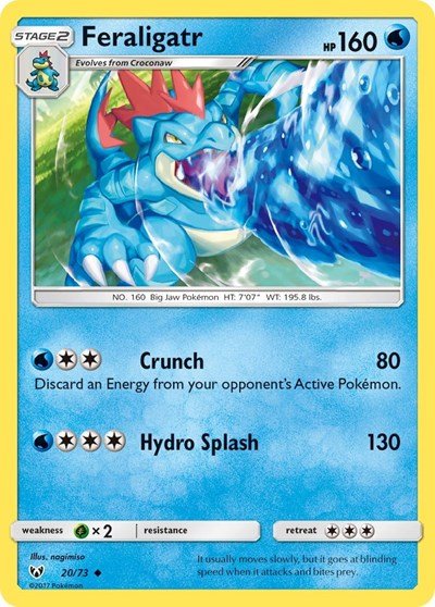Feraligatr (Shining Legends) Damaged / Poor - Nick Nack's Full Frontal Attack