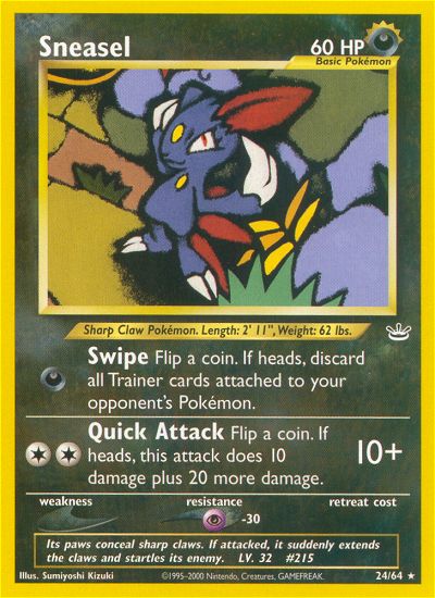 Sneasel (Neo Revelation) Light Play 1st Edition
