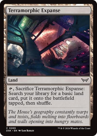 Terramorphic Expanse (Duskmourn: House of Horror) Near Mint - Nick Nack's Full Frontal Attack