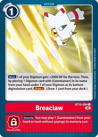 Breaclaw (Xros Encounter) Near Mint - Nick Nack's Full Frontal Attack