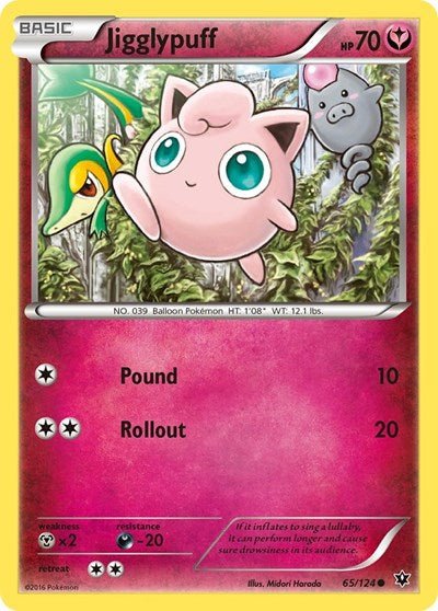 Jigglypuff (XY - Fates Collide) Damaged / Poor - Nick Nack's Full Frontal Attack