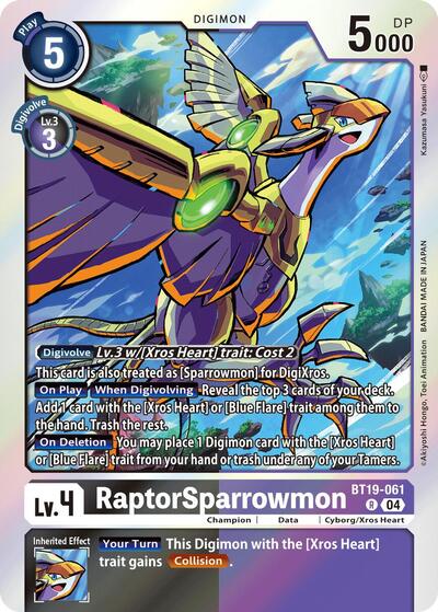 RaptorSparrowmon (Release Special Booster 2.5) Medium Play Foil