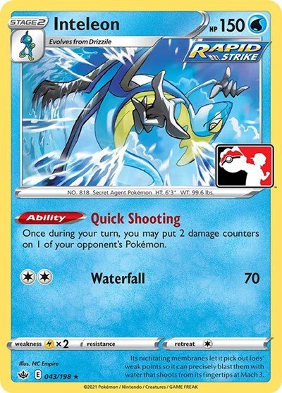 Inteleon (43) (Prize Pack Series Cards) Near Mint Holofoil - Nick Nack's Full Frontal Attack