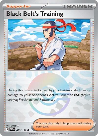 Black Belt's Training - 099/131 (Poke Ball Pattern) (SV: Prismatic Evolutions) Near Mint Holofoil