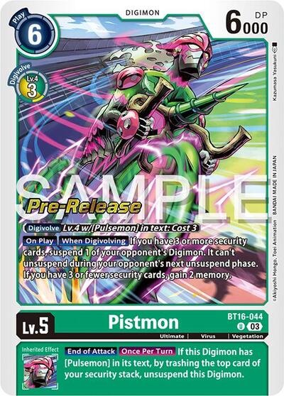 Pistmon (Beginning Observer Pre-Release Cards) Near Mint Foil