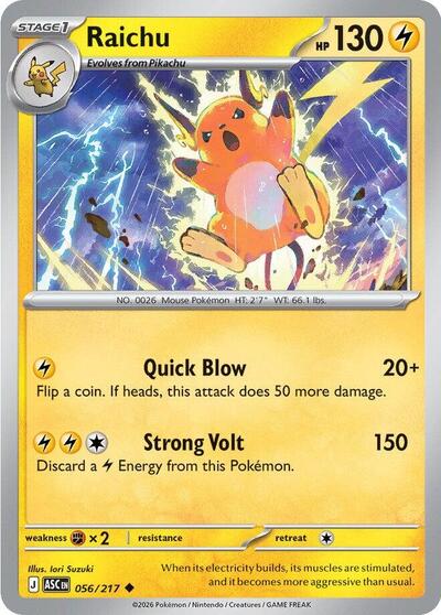 Raichu (ME: Ascended Heroes) Near Mint - Nick Nack's Full Frontal Attack