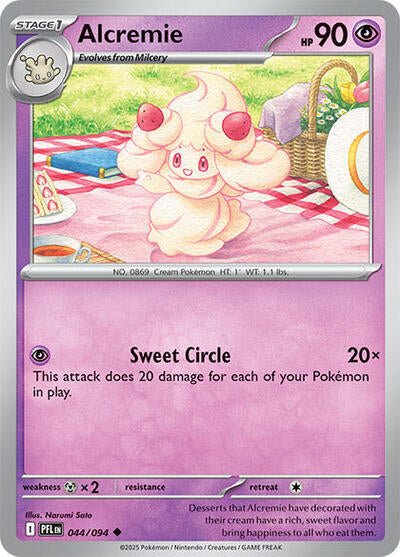 Alcremie (ME02: Phantasmal Flames) Near Mint Reverse Holofoil - Nick Nack's Full Frontal Attack