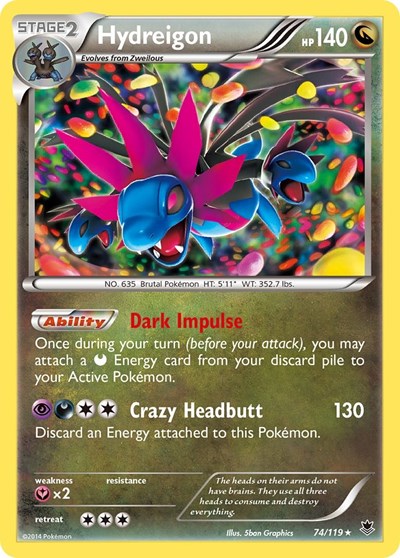 Hydreigon (XY - Phantom Forces) Near Mint Holofoil