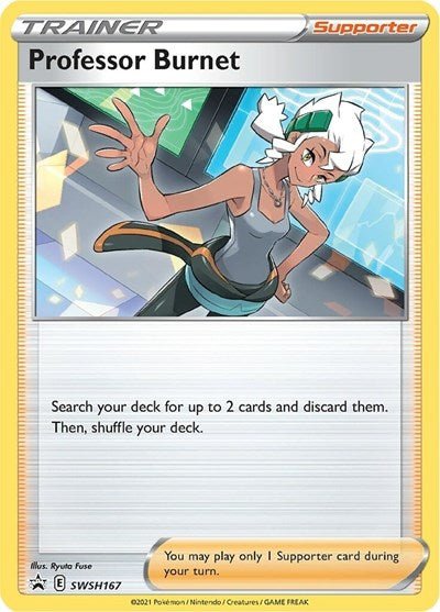 Professor Burnet - SWSH167 (SWSH: Sword & Shield Promo Cards) Near Mint - Nick Nack's Full Frontal Attack