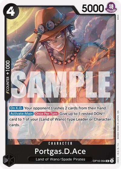 Portgas.D.Ace (094) (The Time of Battle) Near Mint - Nick Nack's Full Frontal Attack