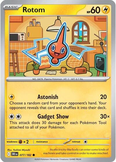 Rotom - 077 (SV10: Destined Rivals) Near Mint Reverse Holofoil - Nick Nack's Full Frontal Attack