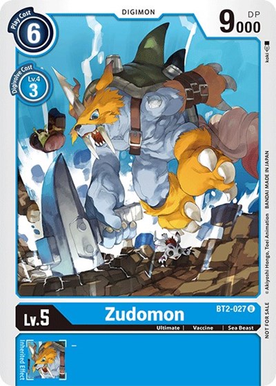Zudomon BT2-027 (Official Tournament Pack Vol.3) (Release Special Booster) Near Mint
