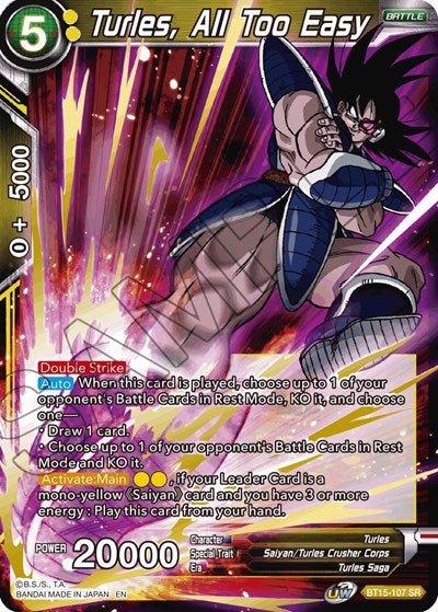 Turles, All Too Easy (Saiyan Showdown) Near Mint - Nick Nack's Full Frontal Attack