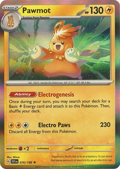 Pawmot - 076 (Scarlet and Violet: Base Set) Near Mint Holofoil - Nick Nack's Full Frontal Attack