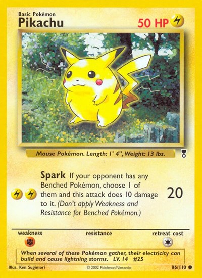 Pikachu (Legendary Collection) Light Play