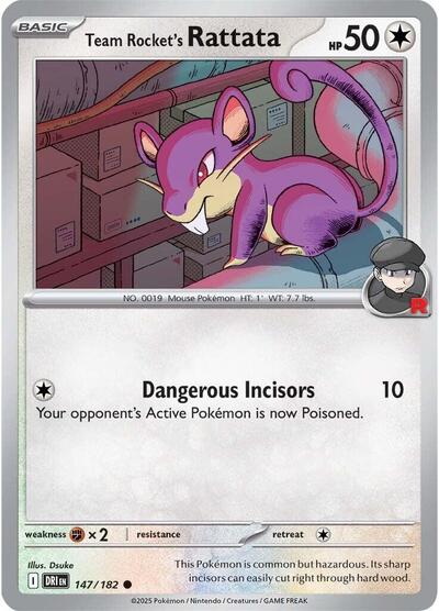 Team Rocket's Rattata (SV10: Destined Rivals) Near Mint - Nick Nack's Full Frontal Attack