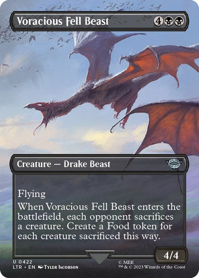 Voracious Fell Beast (Borderless) (Universes Beyond: The Lord of the Rings: Tales of Middle - earth) Near Mint - Nick Nack's Full Frontal Attack