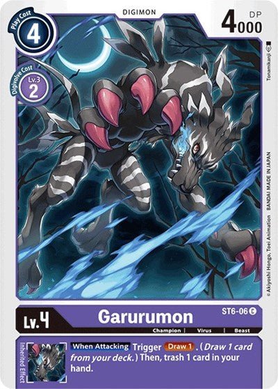 Garurumon (Starter Deck 06: Venomous Violet) Near Mint - Nick Nack's Full Frontal Attack