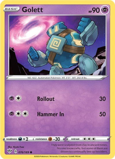 Golett (SWSH03: Darkness Ablaze) Near Mint - Nick Nack's Full Frontal Attack