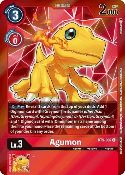 Agumon (Event Pack 2) (Battle of Omni) Near Mint Foil - Nick Nack's Full Frontal Attack
