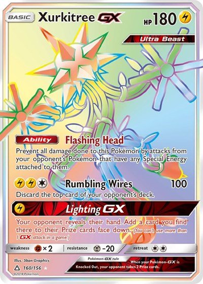 Xurkitree GX (Secret Rare) (SM - Ultra Prism) Near Mint Holofoil - Nick Nack's Full Frontal Attack